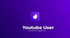 앱 아이콘 로고 공개 템플릿, 보라색 배경에 흰색 앱 심볼이 있는 디자인.